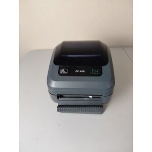 Zebra ZP450 Ethernet/USB Thermal Label Printer Powers On, No Labels or Cords